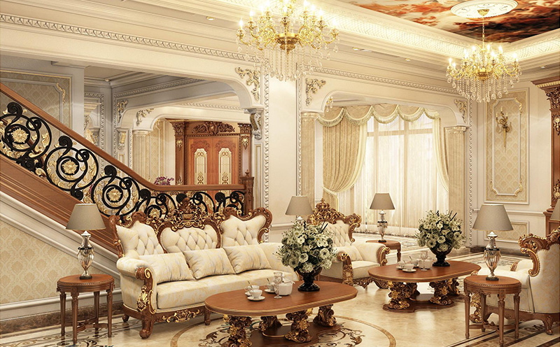 Thi công phào chỉ PU tại biệt thự Anh Hiển - Ninh Bình