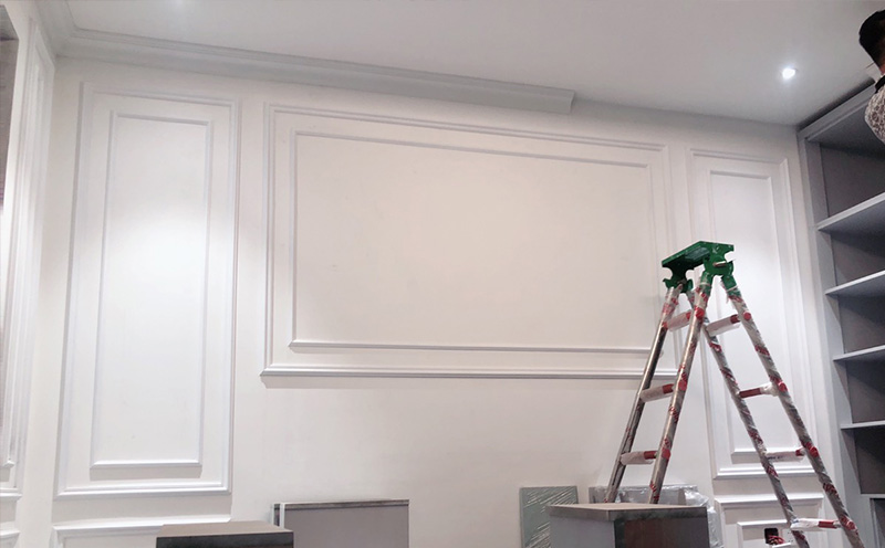 Thi công phào chỉ PU biệt thự anh Lâm Bùi Xương Trạch