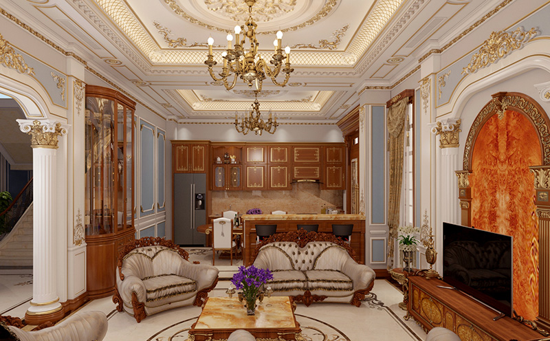 Thi công phào chỉ PU biệt thự tại Hải Phòng