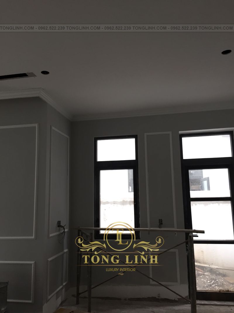 Thi công phào chỉ PU biệt thự Vinhome Imperia Hải Phòng