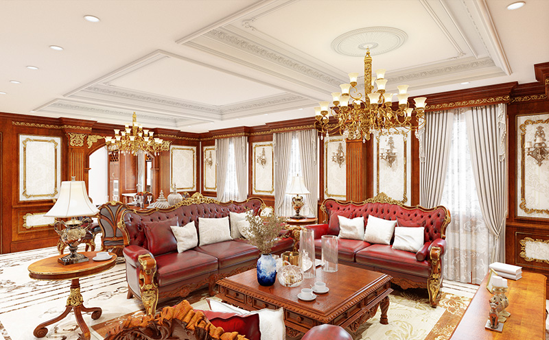 Thi công phào chỉ Pu biệt thự Vinhome Sơn La