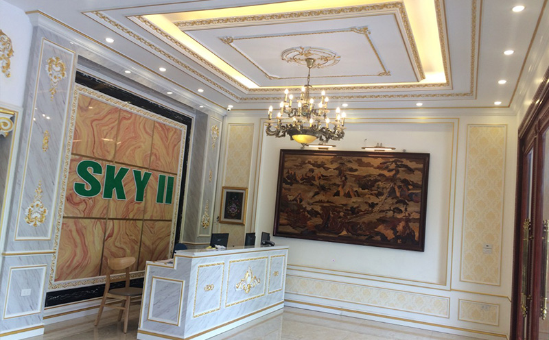 Thi công phào chỉ PU khách sạn chị Mai